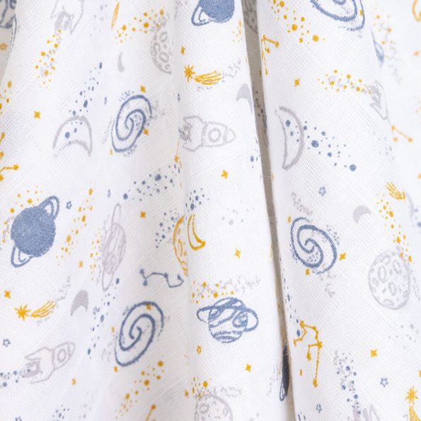 Muslin Blanket with Colorful Space Design
