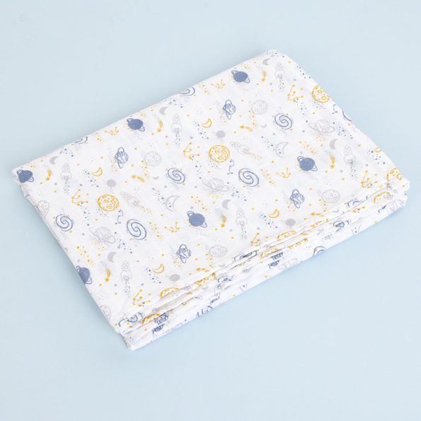 Muslin Blanket with Colorful Space Design