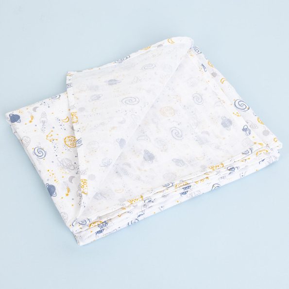 Muslin Blanket with Colorful Space Design