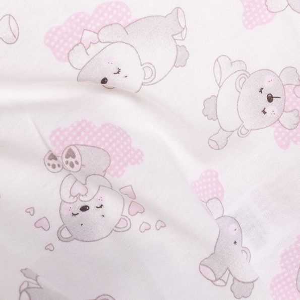 Girls' Bear Print Long Sleeve Pajama Set