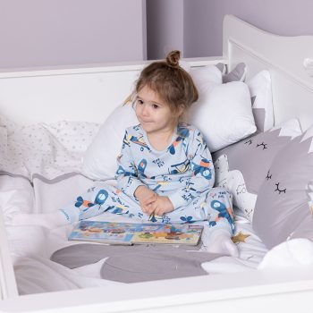 Boys' Airplane Print Long Sleeve Pajama Set