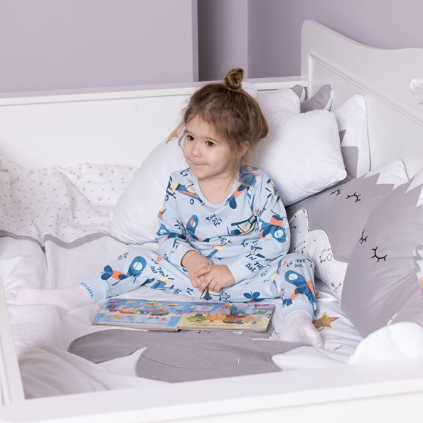 Boys' Airplane Print Long Sleeve Pajama Set