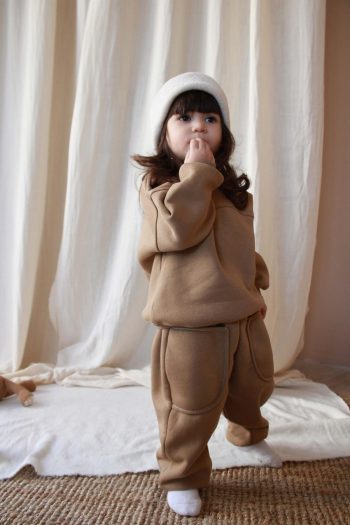 Fleece Lined Tracksuit with Stitch Details