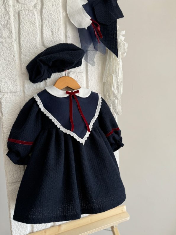 NAVY WOOLY DRESS