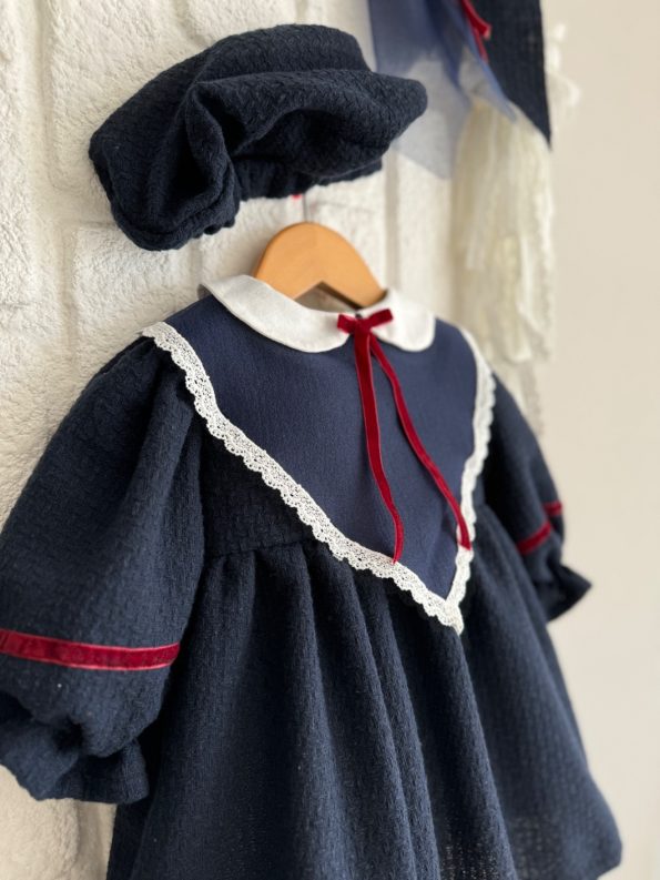 NAVY WOOLY DRESS