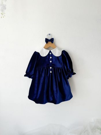 CORA Night Blue Dress with Hairpin