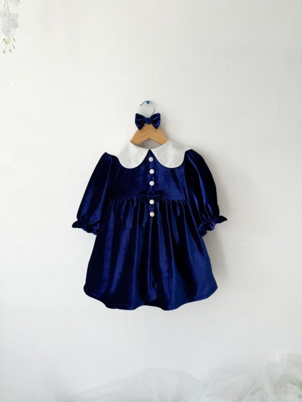 CORA Night Blue Dress with Hairpin