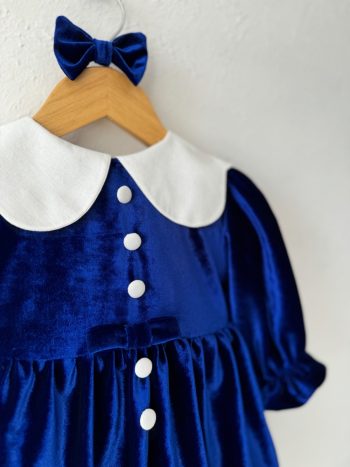 CORA Night Blue Dress with Hairpin