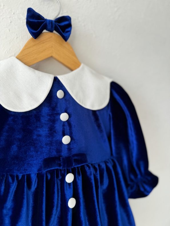 CORA Night Blue Dress with Hairpin