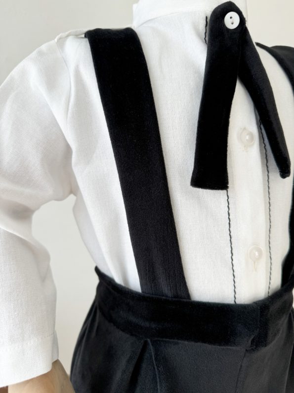 Black Velvet Dungaree - Shirt