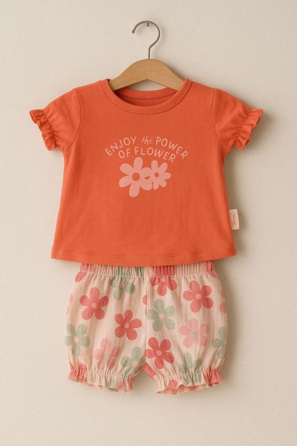 Girls' Baby Short Set Enjoy