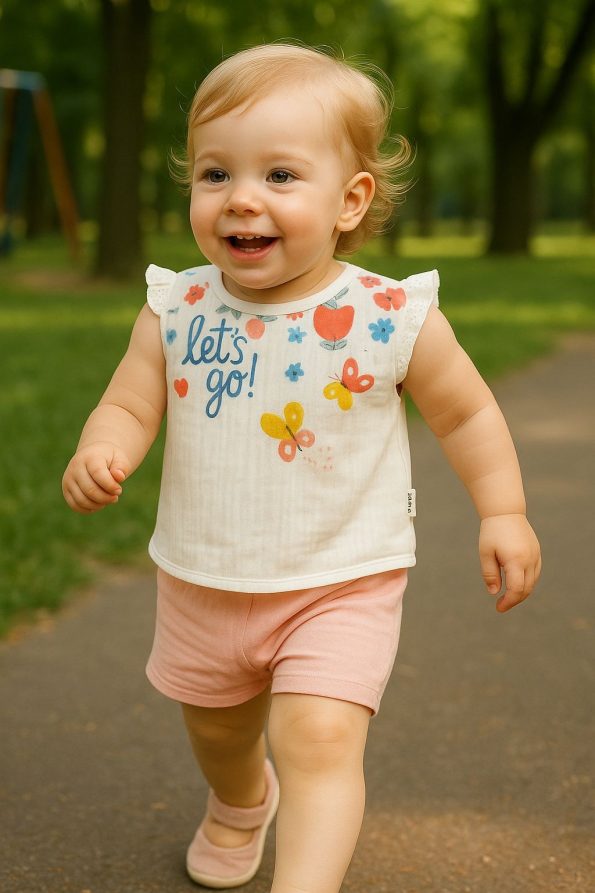 Girls' Baby Lets Go Muslin Two-Piece Set