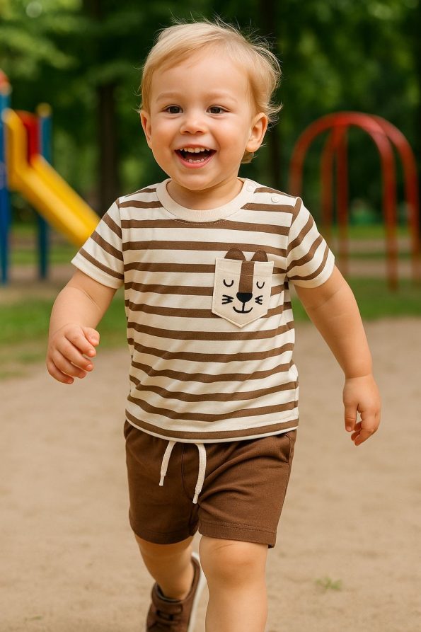 Boys' Striped Shorts Set