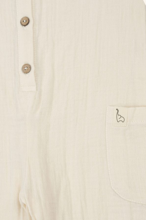 Side Pocket Capri Jumpsuit Bone