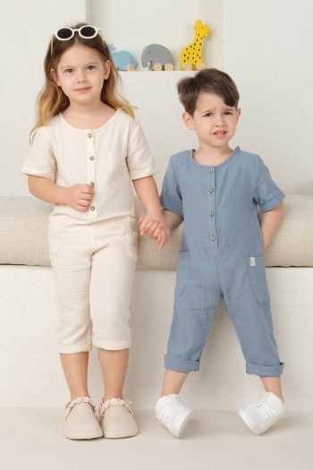 Side Pocket Capri Jumpsuit Bone