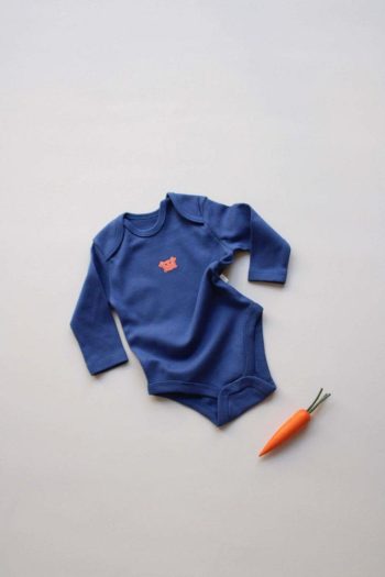 Crab Embroidered Long Sleeve Bodysuit