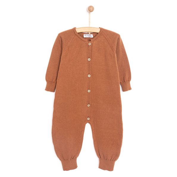 Newborn Baby Boy Knit Cinnamon Romper
