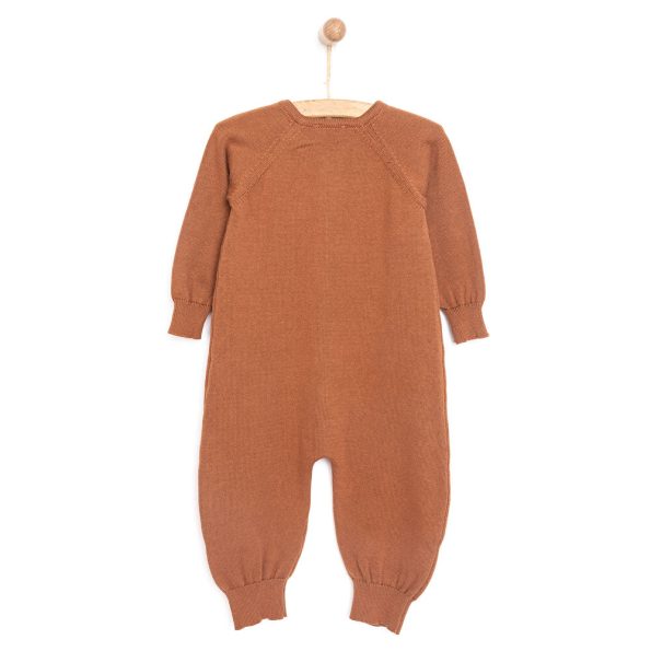 Newborn Baby Boy Knit Cinnamon Romper