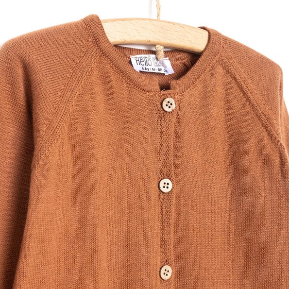 Newborn Baby Boy Knit Cinnamon Romper