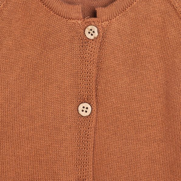 Newborn Baby Boy Knit Cinnamon Romper