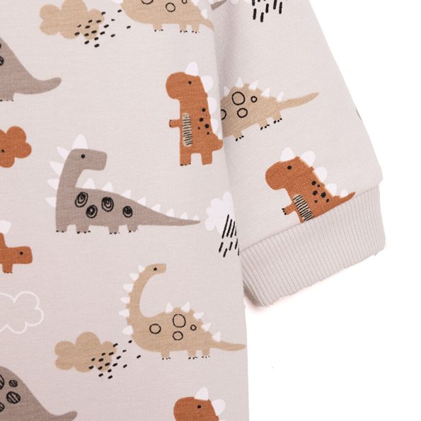 Newborn Baby Boys Hooded Gray Long Sleeve Romper