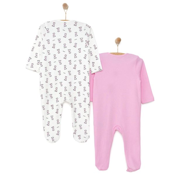 Newborn Pink Footed Romper Interlock