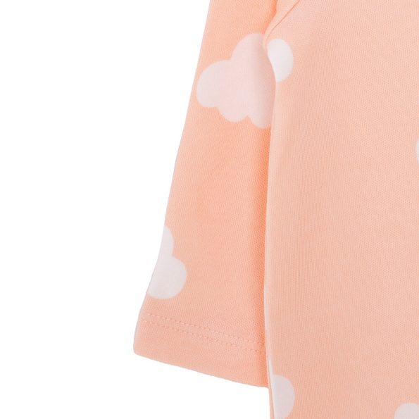 Newborn Baby Girl Footed Romper Pink Cloud Print