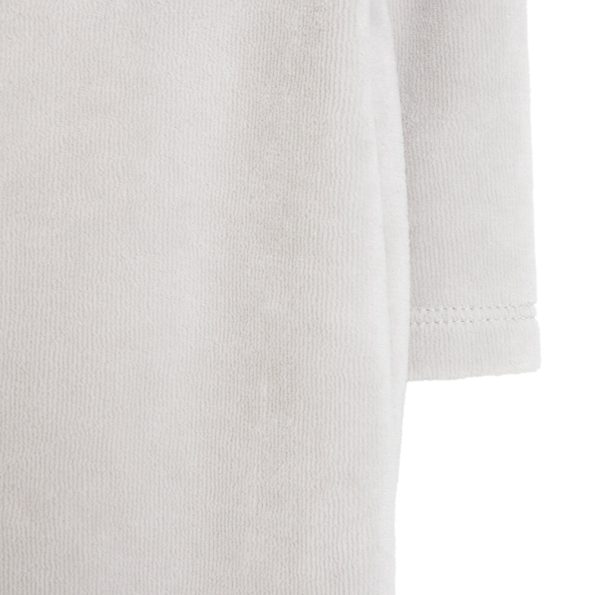 Newborn Baby Boy Footed Velvet Romper with Embroidery in Gray