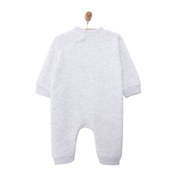 Newborn Unisex Baby Sleeveless Romper Gray Melange