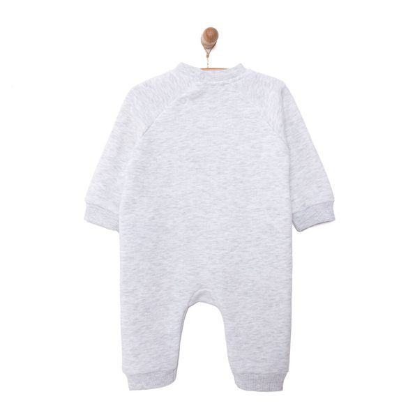 Newborn Unisex Baby Sleeveless Romper Gray Melange