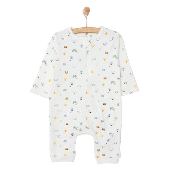 Newborn Unisex Baby Romper without Feet Interlock Cream