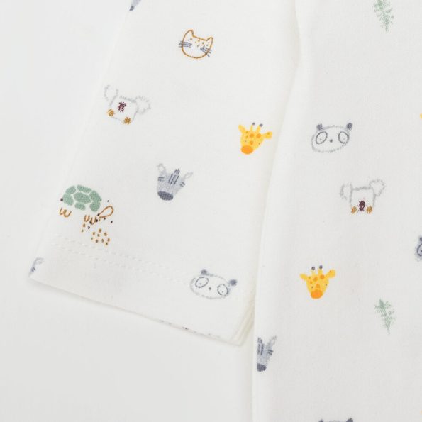 Newborn Unisex Baby Romper without Feet Interlock Cream