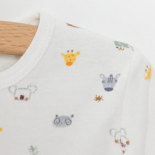Newborn Unisex Baby Romper without Feet Interlock Cream