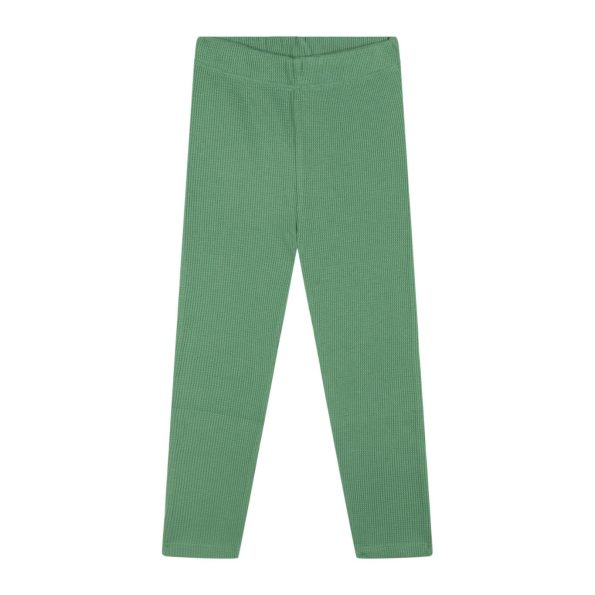 Green Waffle Short Sleeve Pajama Set