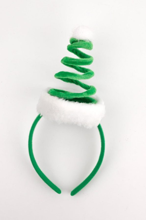 Green Bow Model Pom Pom Headband for Girls