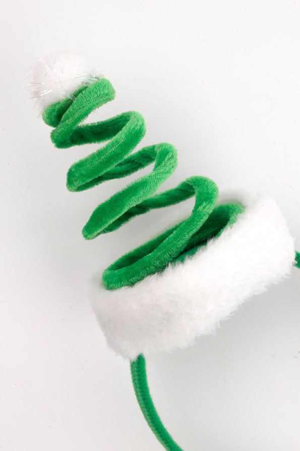 Green Bow Model Pom Pom Headband for Girls