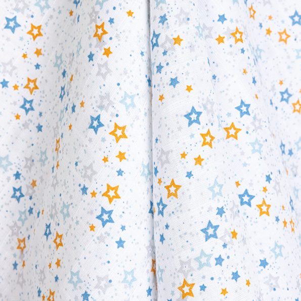 Muslin Blanket with Colorful Star Pattern