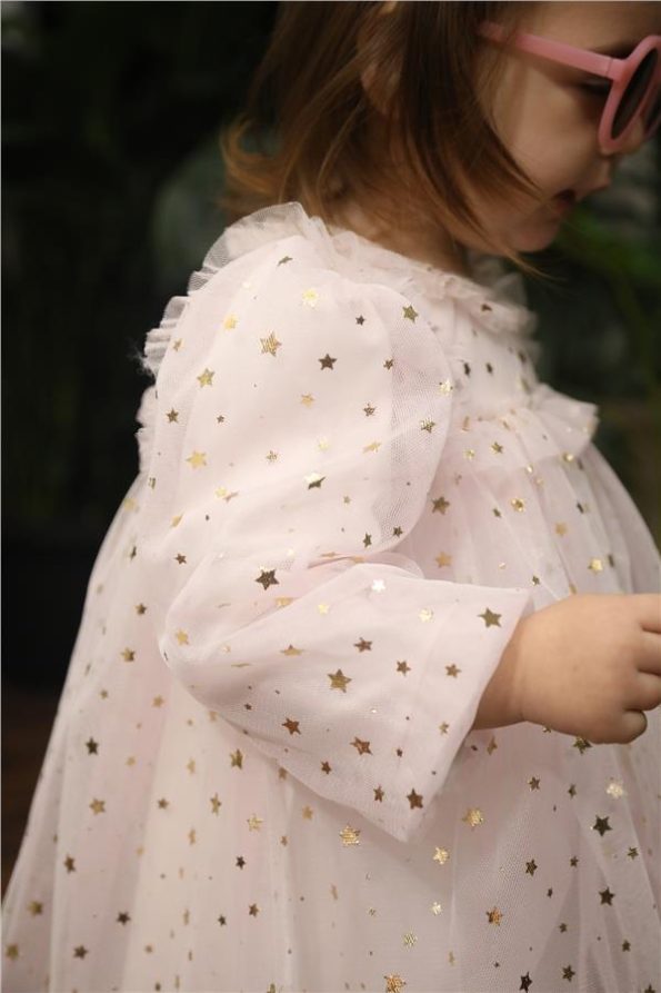 Starry Tulle Pink Baby Dress