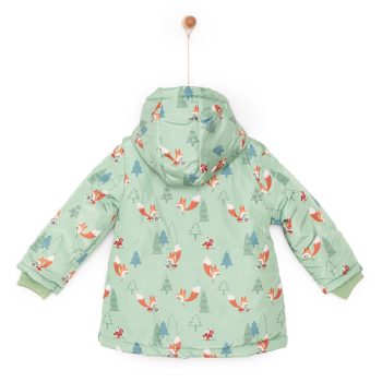 Boys' Basic Hooded Jacket with Patterned Design