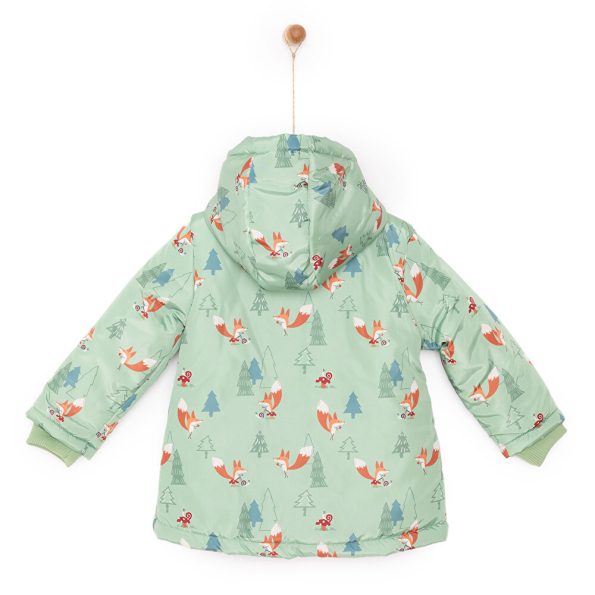 Boys' Basic Hooded Jacket with Patterned Design