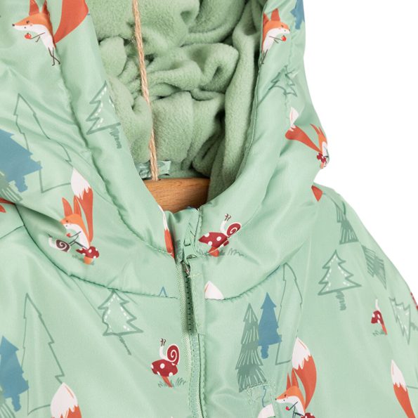 Boys' Basic Hooded Jacket with Patterned Design
