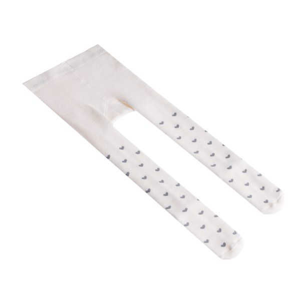 Girls' White Terry Tights
