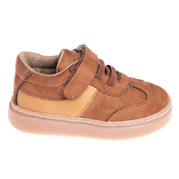 Girls' Brown Faux Leather Sports Shoes