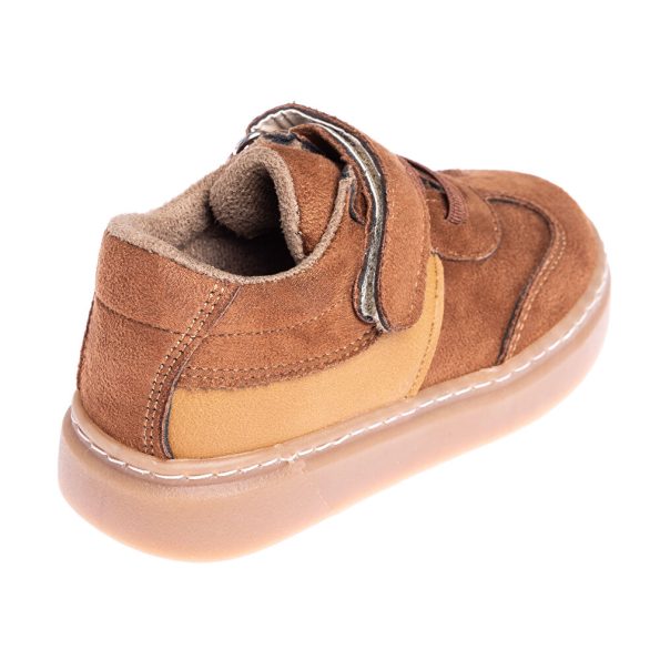 Girls' Brown Faux Leather Sports Shoes