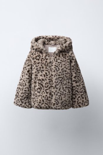 Animal Print Faux Fur Jacket