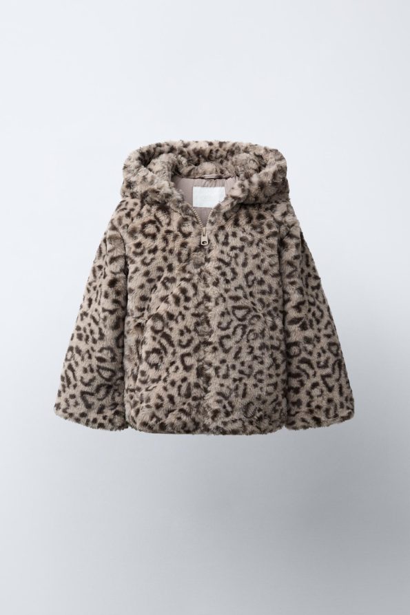 Animal Print Faux Fur Jacket