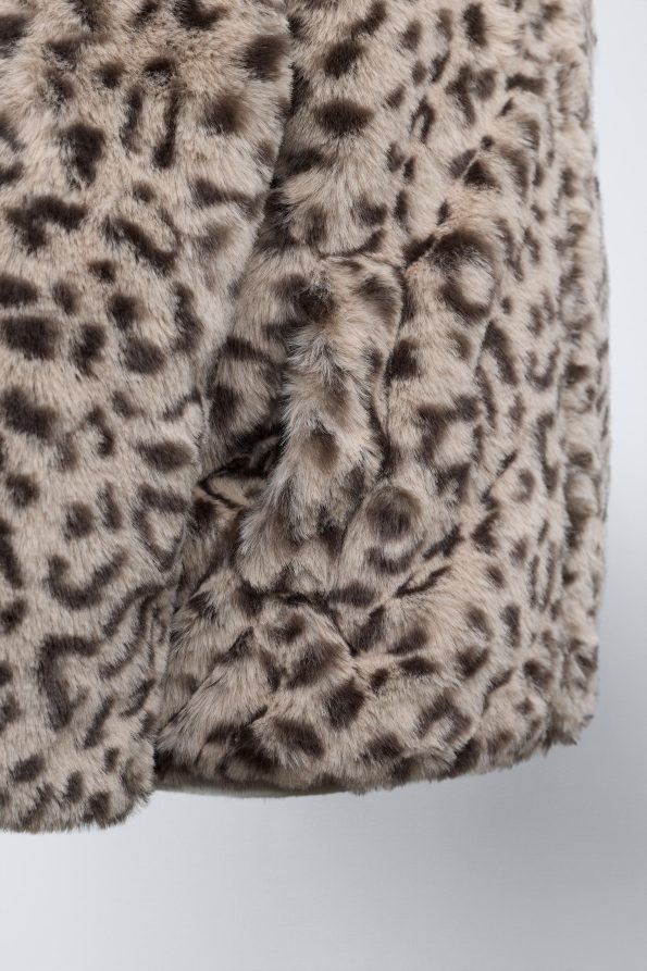 Animal Print Faux Fur Jacket