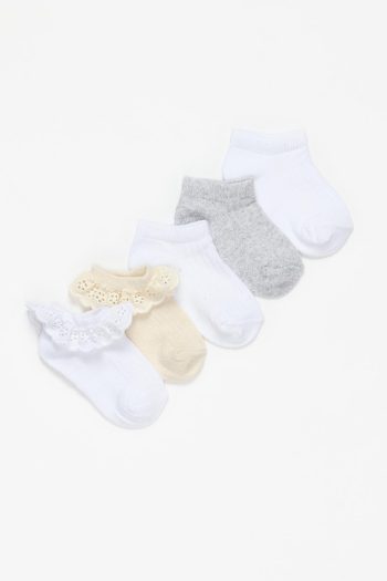 5-Pack Lace Trim Socks