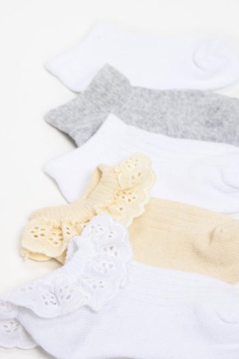 5-Pack Lace Trim Socks