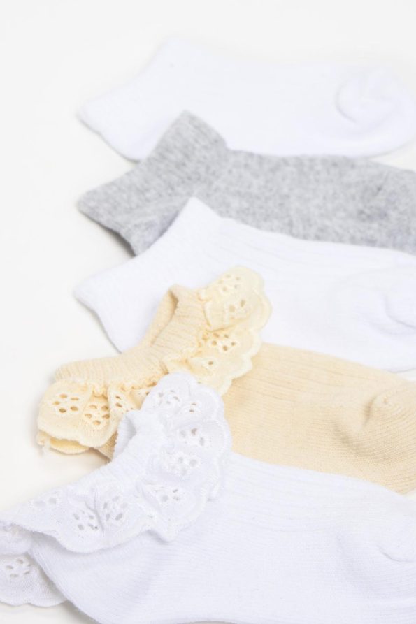 5-Pack Lace Trim Socks